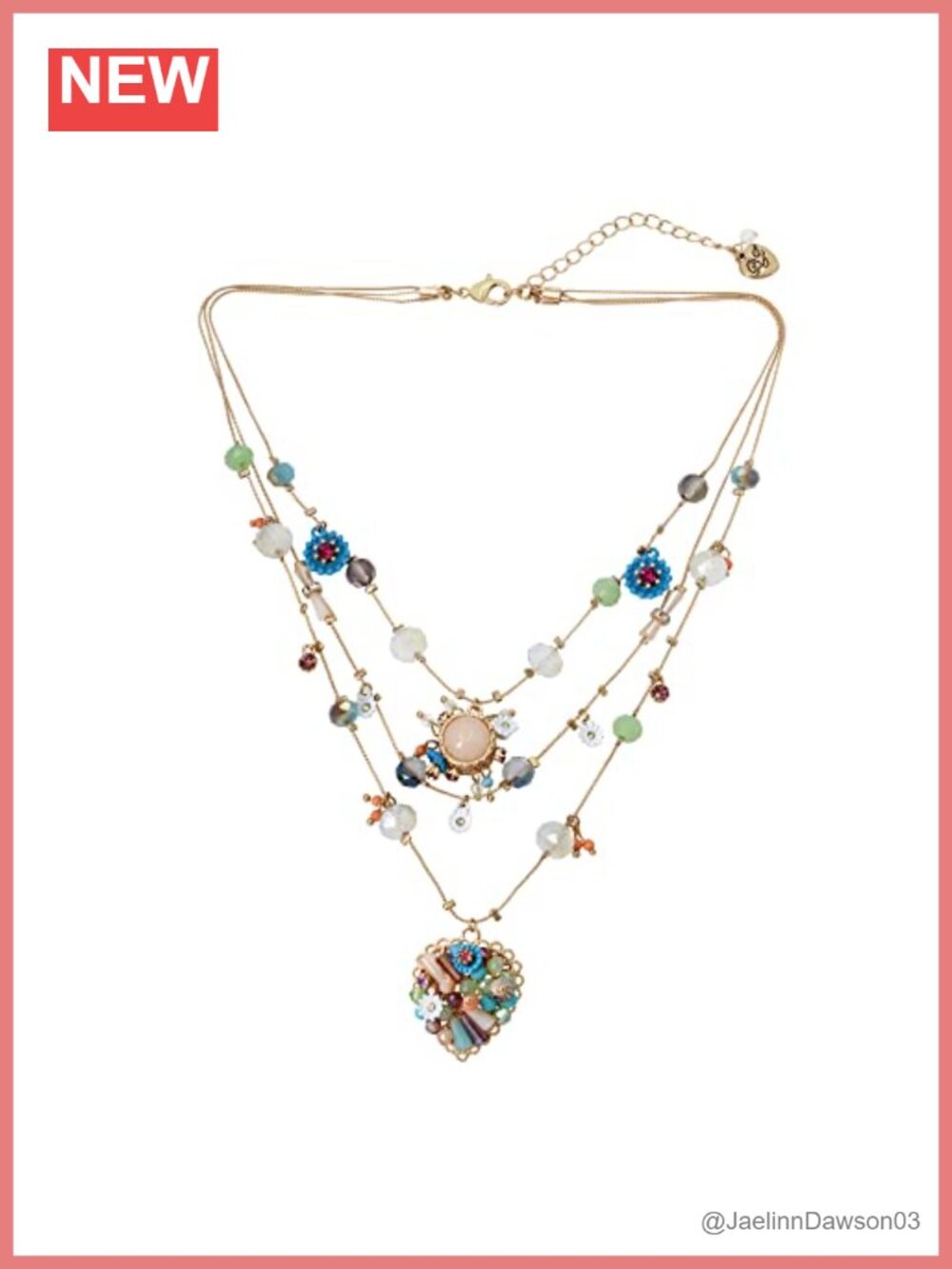 Layered Chain Necklace with Mixed Charms